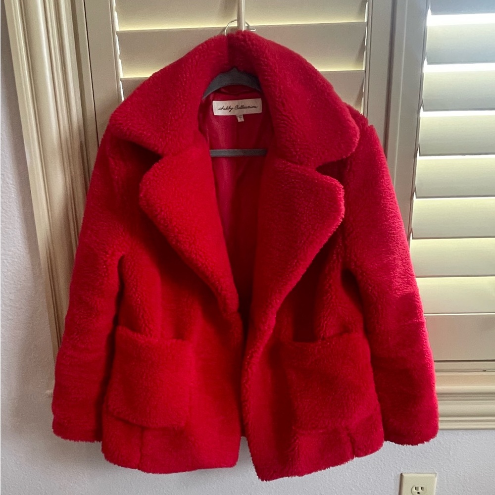 Red teddy jacket